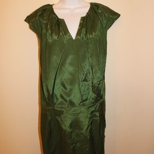 The Limited Olive Green Short Sleeve Sheath Dress
